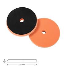 Полировальный диск оранжевый поролон средне-режущий 75мм, 90*25мм