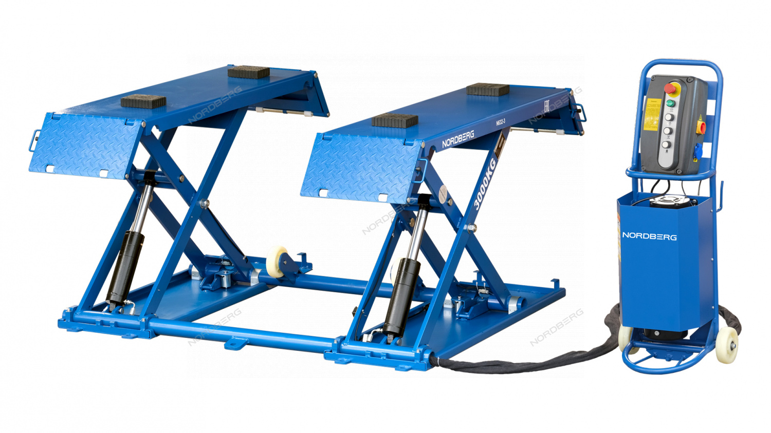 Подъемник ножничный 3 т, 380 В, синий NORDBERG