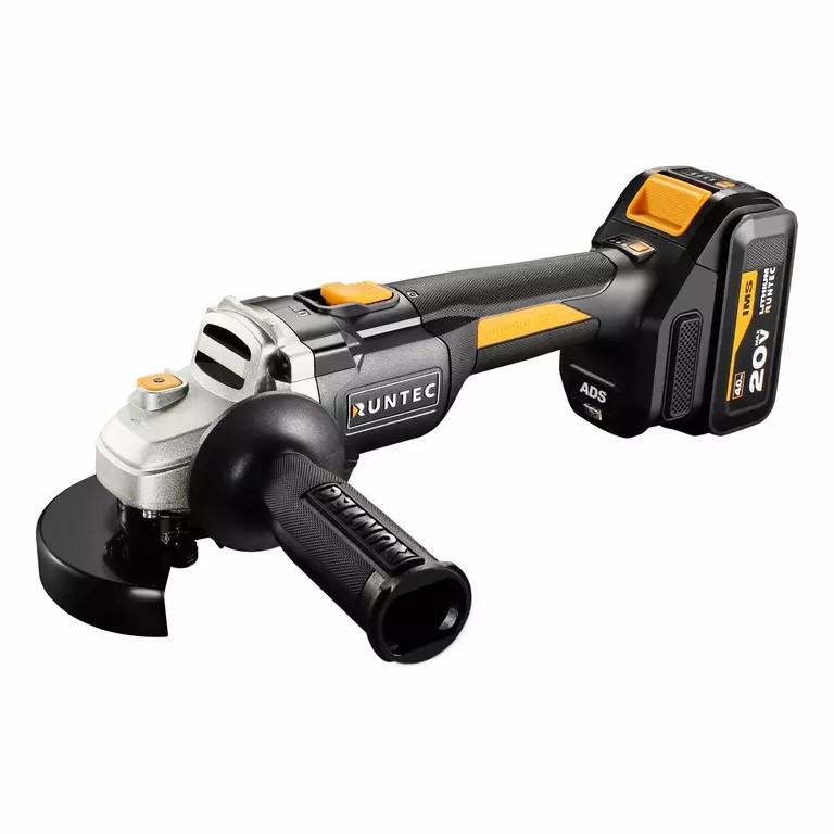 Шлифмашина угловая аккумуляторная RUNTEC PRO 125 мм, 20В, 2*4Ач, 900Вт RUNTEC
