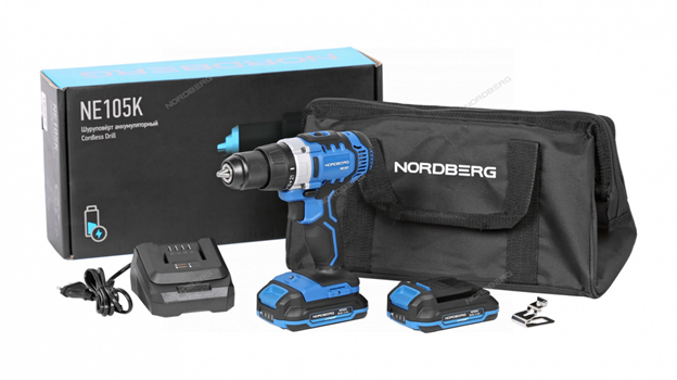 Шуруповерт аккумуляторный 20V, 50Nm, патрон до 13мм (2шт аккум+зар-е уст-во.) NORDBERG