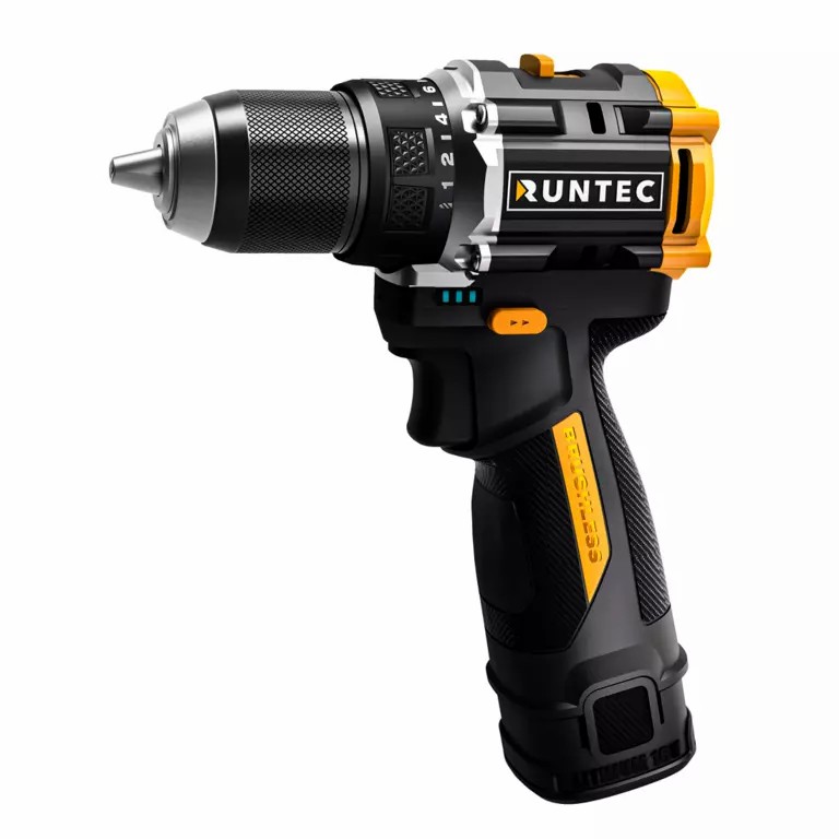 Дрель-шуруповерт аккумуляторная RUNTEC PRO 10 мм, 16В, 2*2Ач, 50Нм RUNTEC