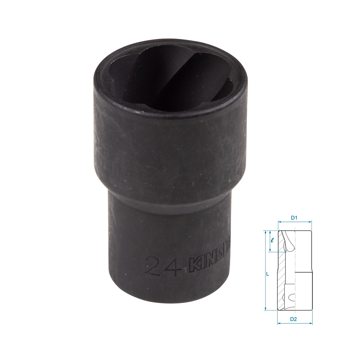 ГОЛОВКА ДЛЯ ПОВРЕЖДЕННОГО КРЕПЕЖА 1/2" М24 KING TONY ГОЛОВКА ДЛЯ ПОВРЕЖДЕННОГО КРЕПЕЖА 1/2" М24 KING TONY