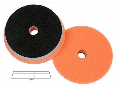 Полировальный диск оранжевый поролон средне-режущий 125мм, 140*25мм