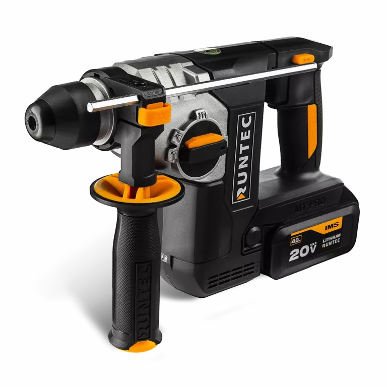 Перфоратор аккумуляторный RUNTEC PRO 2.3Дж, 20В, 2*4Ач, 750Вт RUNTEC