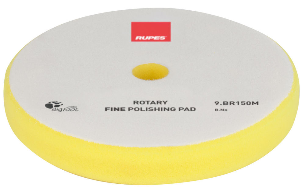 Полировальный диск желтый из поролона тонкий Ø135-135 мм для ротационных полир. маш.