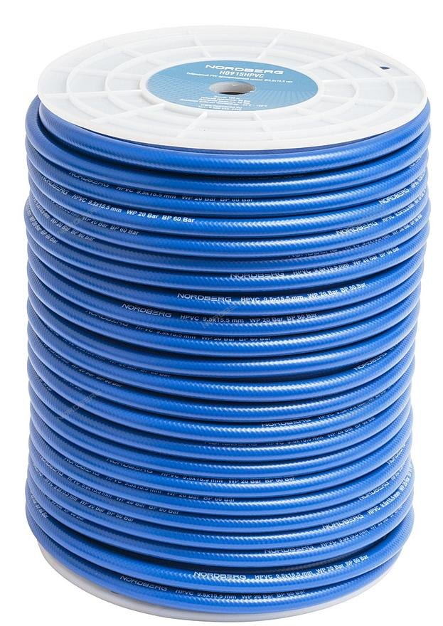 Шланг воздушный гибридный PVC D=9.5*15.5мм,  (синий) NORDBERG 