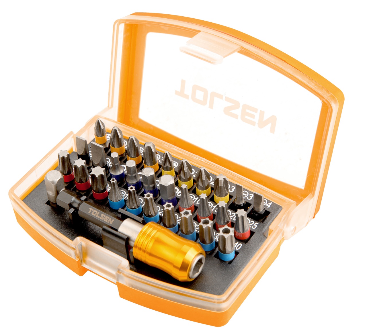 Набор бит 1/4" PH, PZ, Hex, Torx, Slotter, 32пр. TOLSEN